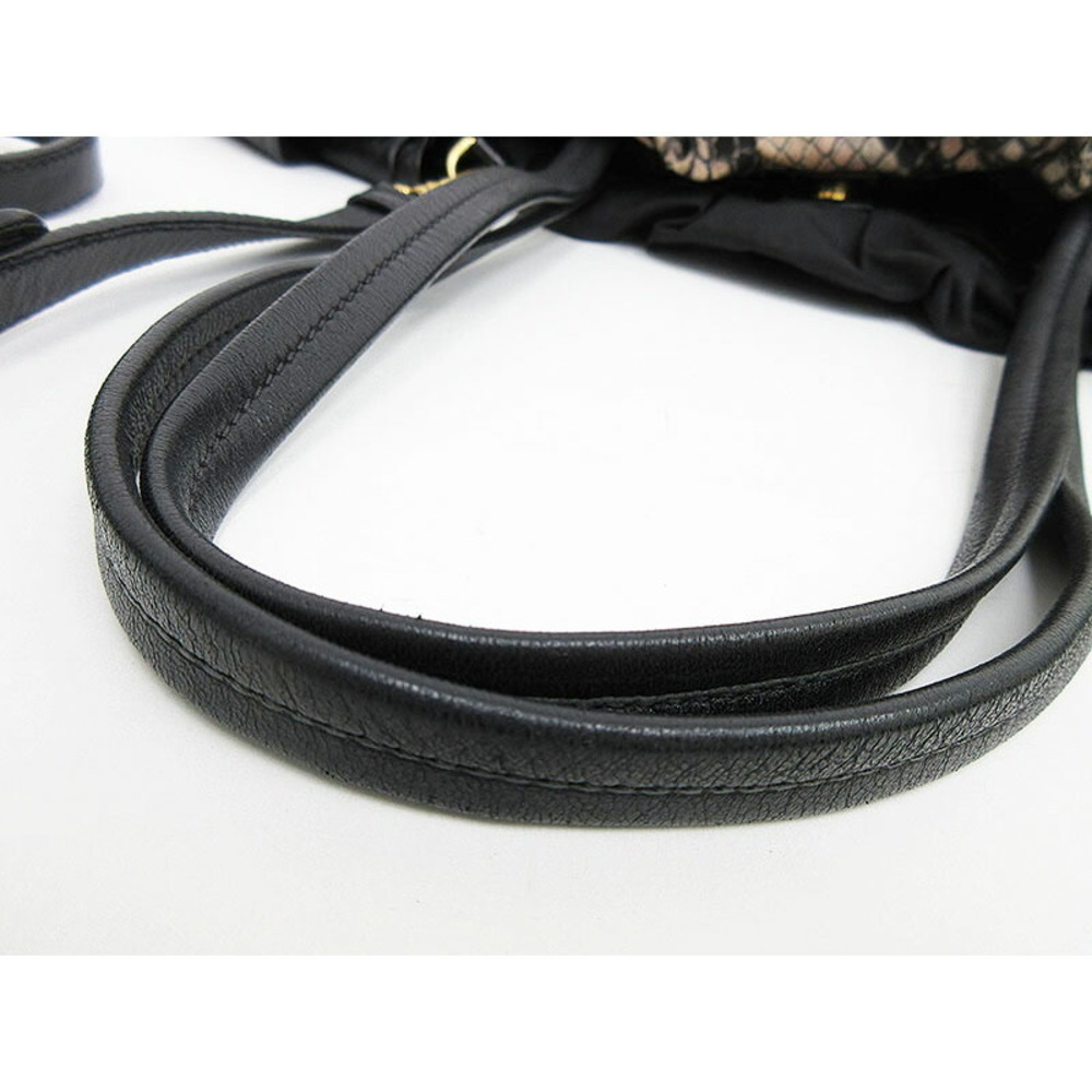 Prada Python Print Bag Nylon Shoulder Black - image 4